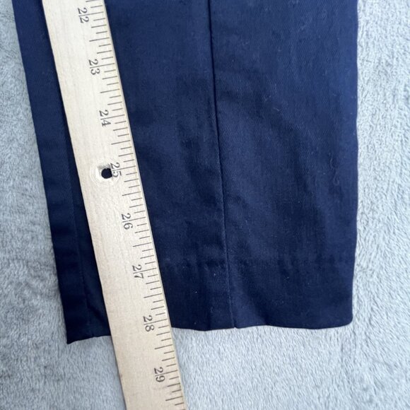 H&M Skinny Pants Womens 14 Navy Blue Super Stretch Ankle Slit High Elasticity - Picture 15 of 16